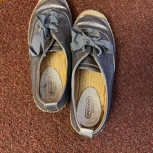 Gold and blue coach sneakers sz 6 - Picture 10 of 13